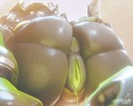 anus big_butt bodily_fluids butt cum drooling_slime female genital_fluids genitals glowing glowing_cum glowing_genitalia huge_butt leaking_pussy_juice looking_at_viewer machine plump_labia puffy_anus pussy rear_view solo unusual_bodily_fluids unusual_cum unusual_genital_fluids vaginal_fluids sharkstuff blizzard_entertainment overwatch orisa_(overwatch) omnic robot taur 3d_(artwork) 5:4 digital_media_(artwork) hi_res