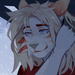 ambiguous_gender anthro black_eyebrows blue_eyes blue_pupils clothed clothing detailed_background eyebrows eyelashes facial_markings facial_stripes fur grey_nose hair head_markings markings mouth_closed narrowed_eyes pupils raining red_clothing red_topwear solo striped_face stripes tan_hair topwear unsigned white_body white_fur corzh77 species_request 1:1 absurd_res bust_portrait detailed hi_res icon portrait