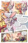 absurd_res amadose anthro bodily_fluids brown_eyes canid canine clothing comic cuckold dialogue disney english_text facial_piercing female fox fur green_eyes grey_body grey_fur group heart_symbol hi_res judy_hopps lagomorph leporid lol_comments male mammal necktie nick_wilde nose_piercing nose_ring owen_(amadose) piercing purple_eyes rabbit red_body red_fox red_fur ring_piercing shirt speech_bubble sweat text topwear true_fox zootopia