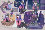 anthro arcane clothing fur grey_body grey_fur hoodie male pink_clothing pink_hoodie pink_topwear purple_clothing purple_hoodie purple_topwear slim_anthro slim_male solo topwear danniemang bemani dance_dance_revolution konami canid canine canis mammal wolf hi_res