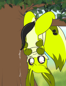 3_toes 4_arms 4_fingers animal_genitalia animal_penis antennae_(anatomy) anthro arthropod_abdomen black_pawpads black_penis black_sclera blush bodily_fluids branch cheek_tuft digitigrade facial_tuft feet feral fingers genital_slit genitals hair hair_over_eye in_tree insect_wings leaf long_penis looking_at_viewer male mane multi_arm multi_limb multicolored_body on_branch pawpads paws penis plant prehensile_penis simple_background solo tapering_penis toes tree tuft upside_down white_eyes wings hikiwi char_(hikiwi) arthropod bee hybrid hymenopteran insect lepidopteran moth colored digital_media_(artwork) hi_res traditional_media_(artwork)