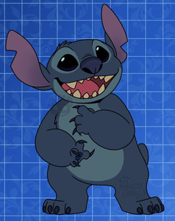 4_toes ambiguous_gender anthro biped blue_background blue_body blue_claws blue_eyes blue_fur blue_nose blue_pawpads chest_tuft claws feet finger_claws front_view fur geometric_background grid_background head_tuft notched_ear open_mouth open_smile pattern_background pawpads purple_inner_ear sharp_teeth simple_background small_tail smile solo standing tail teeth toe_claws toes tuft grassyeggroll disney lilo_and_stitch stitch_(lilo_and_stitch) alien experiment_(lilo_and_stitch) digital_drawing_(artwork) digital_media_(artwork) flat_colors hi_res watermark male_(lore)