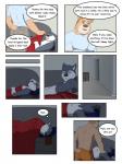 3:4 anthro bear biceps biped border canid canine canis cel_shading clothed clothing comic detailed_background dialogue digital_media_(artwork) domestic_dog duo english_text facial_hair fully_clothed fur hi_res husky inside male mammal manly muscular muscular_male night nordic_sled_dog pecs rain-yatsu rainier_(rain-yatsu) rick_(rain-yatsu) seattle_fur shaded solo speech_bubble spitz text topless white_border