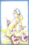 anthro bodily_fluids butt cum erection feet genital_fluids genitals hindpaw humanoid_genitalia humanoid_penis male masturbation nude paws penile penile_masturbation penis solo greenmonkey lagomorph leporid mammal rabbit 2002