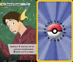 brown_hair card card_template clothing ear_transformation green_background growth hair hoodie male pokeball pokemon_card red_clothing red_hoodie red_topwear simple_background snout snout_growth solo text topwear trading_card trading_card_template transformation yellow_cheeks calliecho nintendo pokemon pokemon_tcg generation_1_pokemon human mammal pokemon_(species) raichu 2021 english_text