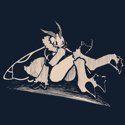 4_arms antennae_(anatomy) anthro arthropod_abdomen black_background black_sclera claws digitigrade flesh_fang insect_wings lepidopteran_wings looking_at_viewer multi_arm multi_limb neck_tuft simple_background sitting tuft wings nanami_marron floof_(binaryfloof) arthropod insect lepidopteran moth 1:1 absurd_res hi_res monochrome