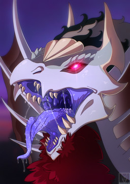anthro bodily_fluids male mouth_shot open_mouth saliva saliva_on_tongue solo teeth teeth_showing tongue tongue_out vore blakezarks capcom monster_hunter mythology dragos_(bzarks) dragon elder_dragon malzeno mythological_creature mythological_scalie scalie absurd_res cel_shading digital_media_(artwork) hi_res shaded