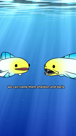 accidental_vore advertisement beady_eyes black_eyes blue_fins bulging_eyes d: death dorsal_fin dot_eyes duo egg female fin first_person_view frown gasp gradient_scales half-closed_eyes logo_parody male mouth_closed mouth_full muffled muffled_speech narrowed_eyes o_o open_mouth oral_vore pectoral_fin pelvic_fins realization romantic romantic_couple scales sea semi-anthro shaking_head shocked simple_eyes solo swallowing swallowing_sound_effect tail tail_fin text traumatized underwater vore water what white_body white_scales why wide_eyed yellow_body yellow_scales natural_habitok descriptive_noises_(meme) disney finding_nemo natural_habitat_shorts pixar fish jawfish marine opistognathidae yellow-headed_jawfish 2025 2d_animation 9:16 animated english_audio english_description english_text hi_res short_playtime sound subtitled voice_acted