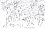 anthro anthro_on_anthro avian bird body_writing canid canine canis coyote cross-eyed cuculiform dialogue duo english_text feet genitals girly heart_symbol kissing looney_tunes male male/male mammal new_world_ground_cuckoo penis penis_grab ringed_eyes road_runner_(looney_tunes) roadrunner soles speech_bubble text thebigmansini toes warner_brothers wile_e._coyote