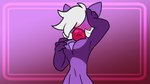 after_transformation anthro blush blush_lines donut_mouth eyeless female hair hand_on_chest hand_on_head hyper hyper_lips lips pink_background purple_background purple_body red_background red_lips simple_background solo thick_lips white_hair midnite_fsnax 16:9 hi_res widescreen busty_boy_(lore) male_(lore)
