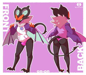 anthro bulge butt claws clothed clothing front_and_back front_view jacket male neck_tuft pantsless purple_clothing purple_underwear rear_view solo tail thong topwear tuft underwear winged_arms wings moesouna_gomi nintendo pokemon generation_6_pokemon noivern pokemon_(species) archived_source hi_res