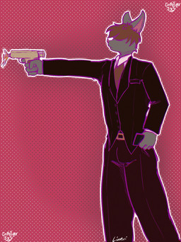 anthro classy clothing frommer_stop gun handgun holding_gun holding_handgun holding_object holding_pistol holding_ranged_weapon holding_weapon male male_anthro pistol ranged_weapon solo suit weapon linkxilynx issac_rein_(taffybingus) bat indiana_bat mammal microbat mouse-eared_bat vesper_bat yangochiropteran trans_(lore) trans_man_(lore)