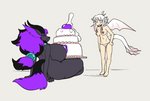 alternate_color anthro big_breasts big_penis biped black_body black_fur bodily_fluids breasts cake clothing dessert duo erection eyes_closed female food fur genital_fluids genitals grey_background gynomorph hair horn huge_breasts huge_penis hyper hyper_genitalia hyper_penis intersex nipples panties penis precum purple_hair purple_nipples purple_penis simple_background sitting standing tail thick_thighs underwear wide_hips wings angstrom mythology nintendo pokemon azula_arktandr silver_soul dragon generation_5_pokemon humanoid mythological_creature mythological_scalie pokemon_(species) scalie zoroark 2019 digital_drawing_(artwork) digital_media_(artwork)