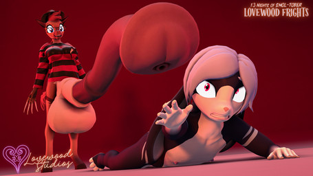 anatomically_correct anatomically_correct_genitalia anatomically_correct_penis animal_genitalia animal_penis anthro balls big_balls big_penis blue_eyes clothing cock_vore costume crawling_away duo equine_genitalia equine_penis eyewear fedora female flat_chested genitals glasses gynomorph hat headgear headwear herm huge_balls huge_penis hyper hyper_balls hyper_genitalia hyper_penis imminent_cock_vore imminent_vore intersex intersex/female loli long_ears pattern_clothing pattern_sweater pattern_topwear penile penis reaching_out reaching_towards_viewer red_eyes scared simple_background striped_clothing striped_sweater striped_topwear stripes sweater topwear vore young lovewood_studios nightmare_on_elm_street aurora_meadows_(lovewoodstudios) freddy_krueger jodie_may_(lovewoodstudios) asinus donkey equid equine lagomorph leporid mammal rabbit 16:9 3d_(artwork) 4k absurd_res digital_media_(artwork) hi_res source_filmmaker_(artwork) watermark widescreen