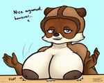 anthro areola big_areola big_breasts blue_eyes breasts brown_body brown_fur crossgender female fur mature_female mtf_crossgender nipples solo oystercatcher7 dreamworks fair_argument_(meme) over_the_hedge rj_(over_the_hedge) mammal procyonid raccoon 5:4 hi_res meme