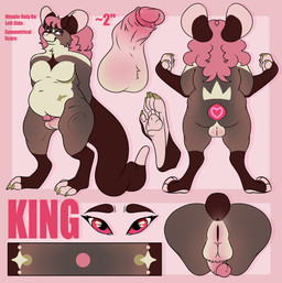 anthro anus backsack balls bangs belly big_belly big_butt brown_body butt cheek_tuft claws curly_hair digitigrade erection eyelashes facial_tuft feet femboy fingers flaccid foreskin fur genitals gradient_body hair hindpaw humanoid_genitalia humanoid_penis intersex long_tail maleherm markings mastectomy_scar micropenis mole_(marking) moobs multicolored_body multicolored_fur nails nude nude_maleherm overweight overweight_anthro overweight_intersex overweight_maleherm palette pawpads paws penile penis pink_eyes pink_hair pink_nose presenting presenting_anus presenting_hindquarters presenting_vulva scar simple_background small_penis smile solo tail text thick_thighs toe_claws toes tuft two_tone_body two_tone_fur visibly_trans vulva wide_hips goldnamaterasu king_(goldnamaterasu) gambian_pouched_rat mammal murid murine rat rodent digital_media_(artwork) english_text hi_res model_sheet nonbinary_(lore) trans_(lore) trans_man_(lore)