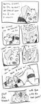 2016 all_fours anthro biped canid cobalt_(tatsuchan18) collar comic duo english_text eyes_closed fur hair hi_res male mammal monochrome open_mouth sketch speech_bubble tatsuchan18 text