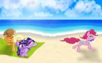 applejack_(mlp) beach beach_blanket bikini blonde_hair clothed clothing cloud cowboy_hat cutie_mark equine female feral friendship_is_magic frown fur hair hat horn horse long_hair looking_at_viewer lying mammal multi-colored_hair my_little_pony on_side open_mouth orange_fur outside pink_fur pink_hair pinkie_pie_(mlp) pony purple_eyes purple_fur purple_hair running sand seaside skimpy sky smile swimsuit tan_line teeth twilight_sparkle_(mlp) unicorn water xonxt
Rating: Safe
Score: 3
User: Deatron
Date: September 25, 2013