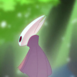 2_horns ambiguous_gender biped cloak clothed clothing empty_eyes horn outside solo standing du_dang hollow_knight_(franchise) team_cherry hornet_(hollow_knight) arthropod 1:1 2025 2d_animation animated high_framerate short_playtime sound webm female_(lore)