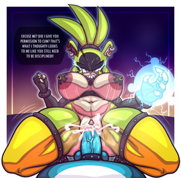 accessory ahegao anthro areola big_areola big_breasts big_butt big_clitoris big_nipples big_penis blush bodily_fluids breasts butt clitoris clothing cock_ring cum cum_in_vagina cum_inside dominant dominant_female dominatrix duo ear_piercing ear_ring electric electricity erection excessive_cum excessive_genital_fluids fangs female fingerless_gloves from_front_position genital_fluids genitals gloves handwear huge_breasts humanoid_genitalia humanoid_penis jewelry legs_up legwear looking_pleasured lying makeup male male/female mascara missionary_position narrowed_eyes nipple_covers nipple_piercing nipple_ring nipples on_back on_top orgasm penetration penis penis_accessory penis_jewelry piercing precum ring_piercing seductive sex sharp_teeth slightly_chubby stockings teeth text vaginal vaginal_fluids vaginal_penetration vein veiny_penis vulva dhx2kartz idw_publishing sega sonic_the_hedgehog_(comics) sonic_the_hedgehog_(idw) sonic_the_hedgehog_(series) kitsunami_the_fennec surge_the_tenrec afrosoricid canid canine fennec_fox fox mammal tenrec true_fox 2023 absurd_res english_text hi_res