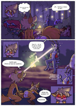 after_anal anthro anthro_on_anthro blonde_hair blue_eyes blush bodily_fluids campfire cum cum_from_ass cum_in_ass cum_inside erection female genital_fluids genitals gesture glans group hair hand_gesture humanoid_genitalia humanoid_penis intraspecies male male/female penis speech_bubble tail text thought_bubble thumbs_up vulva young young_anthro young_female young_male young_on_young galo tammy_(tycloud) tycloud canid canine fox mammal absurd_res comic english_text hi_res cousins_(lore) incest_(lore)