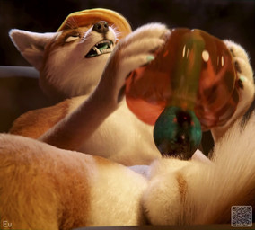 animal_genitalia animal_penis anthro areola balls black_nipples blue_penis breasts brown_body brown_fur canine_genitalia canine_penis canine_teeth erection fur genitals glistening glistening_areola glistening_genitalia glistening_knot glistening_nipples glistening_penis gynomorph intersex knot knot_root knotted_penis looking_pleasured masturbation nipples nude open_mouth penetrable_sex_toy penetration penile penile_masturbation penile_penetration penis sex_toy sheath solo teeth conditional_dnp ev3d evie_(ev3d) canid canine canis mammal wolf 3d_(artwork) 3d_animation animated digital_media_(artwork) hi_res no_sound short_playtime video