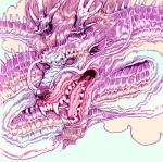 barbel_(anatomy) fangs feral flesh_whiskers horn red_eyes scales sharp_teeth solo teeth tongue third-party_edit witnesstheabsurd asian_mythology east_asian_mythology mythology astaroth dragon eastern_dragon mythological_creature mythological_scalie scalie hi_res