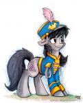 2016 black_hair clothing cutie_mark equid equine female feral friendship_is_magic hair hasbro horse mammal marching_band my_little_pony octavia_(mlp) pony quadruped simple_background solo sophiecabra uniform