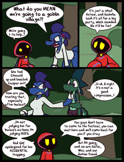 angry anthro bent_over black_border blue_body blue_clothing blue_hood blue_robe blue_scales blue_topwear blue_vest border bottomwear breasts cape claws clothed clothing cross-popping_vein cute_fangs dialogue fangs female finger_claws fist forest green_body green_scales group hair hand_on_arm long_sleeves male no_pupils open_clothing open_topwear open_vest pants plant pupils purple_bottomwear purple_clothing purple_eyes purple_hair purple_pants purple_pupils red_cape red_clothing red_hood red_robe robe scales shirt speech_bubble teeth text topwear tree trio vest white_claws white_clothing white_shirt white_topwear yelling yellow_eyes ultilix european_mythology mythology emerald_(ultilix) leo_the_magician ruby_(ultilix) dragon humanoid mythological_creature mythological_scalie scalie shadow_creature western_dragon 2025 comic english_text hi_res brother_(lore) brother_and_sister_(lore) sibling_(lore) sister_(lore)