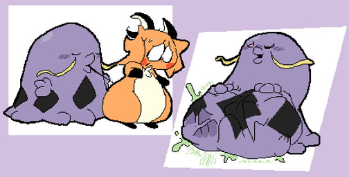 ambiguous_anthro ambiguous_feral ambiguous_gender ambiguous_prey anthro anthro_prey before_and_after belly big_belly black_body black_ears black_feet black_fur black_hands black_sclera black_spots black_tail bloated blonde_facial_hair blonde_mustache blush bodily_fluids bodily_noises cheek_blush cheek_spots chest_tuft constricted_pupils countershade_torso countershading diamond_(marking) digestion digestion_noises distorted_text duckface duo eyes_closed facial_hair feet feral feral_pred frown fully_inside fur gloves_(marking) green_text hair hand_on_belly hands_on_own_belly huge_belly imminent_oral_vore imminent_vore leg_markings line_tail looking_at_another looking_at_belly looking_at_own_belly looking_at_self looking_back looking_back_at_another looking_down looking_down_at_belly looking_down_at_self markings monotone_belly monotone_hair motion_lines multicolored_body multicolored_ears multicolored_fur mustache nose_blush o3o one_eye_closed one_eye_half-closed open_frown open_mouth open_smile oral_vore orange_arms orange_body orange_face orange_fur orange_hair orange_legs pulled_in pupils purple_body rumbling_stomach same_size_vore satisfied_look semi-anthro short_arms short_legs simple_background small_feet small_pupils smile socks_(marking) soft_vore sound_effects spots standing sweat sweatdrop tail tail_first tail_in_mouth tail_pull tan_belly tan_body tan_fur tan_tuft text thin_tail tuft two_tone_ears vore vowelless vowelless_sound_effect white_ears white_eyes wide_eyed wide_hips worried meatcanister nintendo pokemon generation_1_pokemon generation_3_pokemon mammal pokemon_(species) raichu rodent swalot 2025 digital_media_(artwork) english_description hi_res pixel_(artwork) male_(lore)