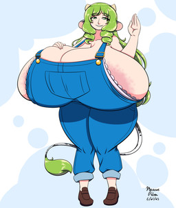 areola areola_slip big_areola big_breasts breasts clothing female gesture hand_on_breast huge_areola huge_breasts hyper hyper_breasts overalls overalls_only solo waving anubis2pabon288 leaf_(lucasgies203) animal_humanoid bovid bovid_humanoid bovine bovine_humanoid cattle_humanoid humanoid mammal mammal_humanoid absurd_res hi_res