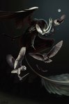 ambiguous_gender battle_claws_(gogh) beak blood bodily_fluids detailed_background dismemberment feathered_wings feathers feral fight flying full_moon glowing glowing_eyes gore group holding_melee_weapon holding_object holding_sword holding_weapon loose_feather melee_weapon midair moon night outside size_difference star sword tail tail_feathers weapon wings earldense guardians_of_ga'hoole avian barn_owl bird hagsfiend owl tyto tytonid 2019 digital_media_(artwork) digital_painting_(artwork) hi_res painting_(artwork) shaded