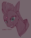 blue_eyes broken_horn dialogue eye_scar facial_scar female horn looking_at_viewer mohawk scar smile solo text stray_prey friendship_is_magic hasbro my_little_pony my_little_pony:_the_movie_(2017) mythology tempest_shadow_(mlp) equid equine mammal mythological_creature mythological_equine unicorn english_text portrait