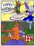 anal anthro aroused birthday blush border cake comic_panel cowgirl_position dessert duo food from_front_position genitals horn male male/male nude on_bottom on_top penis sex toony toony_eyes white_border eves panda-moan-yum toontown toontown_online toontown_rewritten oswald_cuddlenugget deer equid equine horse mammal absurd_res hi_res