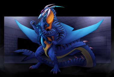 aircraft anthro basement black_background bodily_fluids breasts claws duo dust female finger_claws genitals glowing glowing_eyes hand_holding hand_on_leg hand_on_neck machine male male/female metallic_body penetration penis red_eyes saliva saliva_on_tongue saliva_string sex shark_tail simple_background spikes stand_and_carry_position standing standing_sex striped_body stripes teeth toe_claws tongue tongue_out tongue_penetration vaginal vaginal_penetration vehicle wings zegzagun aeromorph living_aircraft living_machine living_vehicle robot_anthro absurd_res hi_res