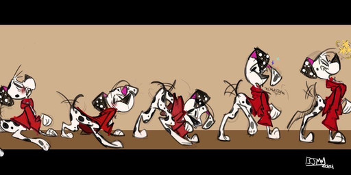 black_bars black_body black_fur black_spots clothing feral fur heterochromatic_ears male pink_inner_ear red_clothing red_sweater red_topwear solo spots sweater toony topwear white_body white_fur white_spots alebrijedraws 101_dalmatian_street 101_dalmatians disney dylan_(101_dalmatians) canid canine canis dalmatian domestic_dog mammal letterbox