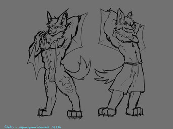 abs anthro balls bodily_fluids bulge bulge_size_difference clothing ear_piercing genitals male muscular muscular_anthro muscular_male nipples one-piece_swimsuit pajama_iguana pecs penis piercing pose sentry sling_bikini solo stretching sweat swimwear swimwear_only tanga bat mammal hi_res line_art pinup sketch