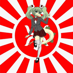 anthro asian_clothing clothing east_asian_clothing female green_hair hair japanese_clothing japanese_flag japanese_school_uniform school_uniform solo uniform george_kp cavemanon_studios command_and_conquer electronic_arts goodbye_volcano_high ko_op_(game_developer) snoot_game stella_(gvh_beta) yuriko_omega dinosaur ornithischian prehistoric_species reptile scalie stegosaurian stegosaurus thyreophoran 1:1 2026 absurd_res hi_res