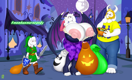 anthro areola beard big_breasts blonde_hair breasts canterlot clothing erect_nipples facial_hair family female full_moon group hair holidays horn huge_breasts hyper hyper_breasts long_ears male master_sword mature_anthro mature_female mature_male melee_weapon moon night nipple_slip nipples public shield sword weapon anjuneko badgerben capcom darkstalkers halloween hasbro my_little_pony nintendo the_legend_of_zelda undertale undertale_(series) asgore_dreemurr asriel_dreemurr link morrigan_aensland toriel boss_monster_(undertale) bovid caprine goat mammal 2016 absurd_res hi_res father_(lore) father_and_child_(lore) father_and_son_(lore) mother_(lore) mother_and_child_(lore) mother_and_son_(lore) parent_(lore) parent_and_child_(lore) parent_and_son_(lore) son_(lore)