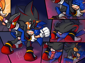 anal anal_penetration animal_genitalia animal_penis anthro anus balls bodily_fluids canine_genitalia canine_penis clothing cum cum_in_ass cum_inside duo footwear from_front_position genital_fluids genitals gloves handwear holding_partner knot knotted_penis male male/male male_penetrated male_penetrating male_penetrating_male mating_press penetration penile penile_penetration penis penis_in_ass sex shoes smile sweat ggs_busyrn sega sonic_the_hedgehog_(series) shadow_the_hedgehog sonic_the_hedgehog eulipotyphlan hedgehog mammal absurd_res hi_res shaded watermark