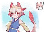 anthro clothed clothing male pink_body pink_eyes pink_skin solo topwear nnaamm_good sdorica yoon_yonghyeon amphibian axolotl marine mole_salamander salamander 2020