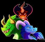 blue_eyes green_eyes group horn open_mouth red_eyes simple_background smile teeth tongue transparent_background plaguedogs123 activision mythology spyro_the_dragon crush_(spyro) gulp_(spyro) ripto dragon mythological_creature mythological_scalie scalie 2018 absurd_res alpha_channel digital_media_(artwork) hi_res