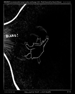 3_toes anthro black_background black_border border bottomwear clothing coat collared_jacket darkness feet floating inside_stomach jacket male pants simple_background solo sound_effects tail text toes topwear underwater water sharkinthepark maccaw_(sharkinthepark) avian bird owl 2025 4:5 absurd_res comic english_text greyscale hi_res monochrome
