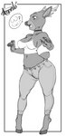 anthro antlers big_breasts breasts camel_toe choker cleavage clothed clothing female horn jewelry lips navel necklace nipple_outline shirt simple_background smile solo standing tank_top thick_thighs tight_clothing topwear argento dafallen0ne deer mammal 2017 hi_res monochrome