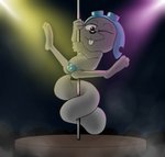 anthro aviator_cap bulge clothed clothing dancing fluffy fluffy_tail lingerie long_tail male one_eye_closed pole pole_dancing skimpy solo stripper_pole tail underwear wink nivy_(artist) jay_ward_productions rocky_and_bullwinkle rocket_j._squirrel mammal rodent sciurid hi_res