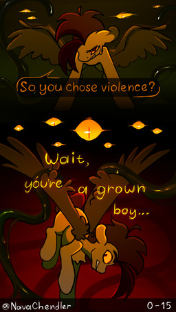 action_chase battle brown_body brown_pony caught city cyberpunk dark dark_city dialogue dominant dramatic_lighting dystopian feathers female feral futuristic glowing glowing_eyes hair horror_(theme) lore male male/female mental narrative night ominous orange_eyes power predator/prey psychic rainy_city red_hair running slime street_scene tense_atmosphere tentacles text threatening urban violence wings yellow_eyes young young_male nava_chendler a_world_of_losers_(nava_chendler) astraconia_(nava_chendler) hasbro my_little_pony mythology eyelet_(nava_chendler) fan_character rob_(nava_chendler) demon equid equine horse ink_demon mammal mythological_creature mythological_equine pegasus pony unknown_species 4k 9:16 absurd_res comic digital_media_(artwork) english_text hi_res story