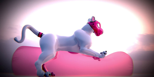 animal_mask aroused bdsm butt claws clothing critter cuff_(restraint) female feral grinding humping intersex intersex/female latex latex_clothing latex_skinsuit mask masturbation nude null null_bulge nullification object_humping pillow pillow_humping pup_mask restraints sex shackles simple_background skinsuit smile solo spikes tail tight_clothing toy_humping f3lixc4tus civet_(f3lixc4tus) felid lion mammal pantherine 2:1 3d_(artwork) 3d_animation absurd_res animated digital_media_(artwork) hi_res no_sound short_playtime webm