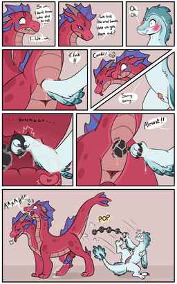 2_heads anal_beads blush dialogue duo feathered_wings feathers feral feral_on_feral fin fisting genitals grey_body herm herm/male intersex intersex/male male maleherm maleherm/male multi_head penetration penis pink_body scales sex_toy text tongue tongue_out wings symrea european_mythology greek_mythology mythology strawberry_the_hydra_(carnal_creatures) dinosaur dragon feathered_dinosaur feathered_scalie hydra mythological_creature mythological_scalie prehistoric_species reptile scalie 5:8 comic digital_drawing_(artwork) digital_media_(artwork) english_text hi_res