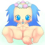 anthro blue_eyes blush female flat_chested floppy_ears g_clef genitals jewelry looking_at_viewer lop_ears lying necklace nude on_back open_mouth presenting presenting_pussy pussy simple_background solo spread_legs spreading thick_thighs bunnag jewelpet sanrio sega sega_fave sapphie_(jewelpet) bird_dog canid canine canis cavalier_king_charles_spaniel domestic_dog hunting_dog mammal spaniel toy_dog 1:1 digital_media_(artwork) hi_res shaded