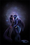 anthro anthrofied blue_body blue_feathers blue_hair breast_squish breasts breasts_frottage crescent_moon cutie_mark duo eyes_closed feathered_wings feathers female female/female fur galaxy hair holding_wrist horn kiss_on_lips kissing long_hair moon multicolored_hair nipples nude purple_body purple_fur purple_hair romantic romantic_ambiance romantic_couple short_hair side_boob side_view space spacescape squish star tail two_tone_hair wings cosmicunicorn friendship_is_magic hasbro my_little_pony mythology princess_luna_(mlp) twilight_sparkle_(mlp) equid equine mammal mythological_creature mythological_equine unicorn winged_unicorn